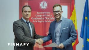 Firmafy firma un acuerdo con el Colegio de Graduados Sociales de Murcia