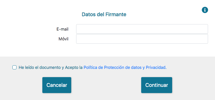 Aceptación de Firmalink de Firmafy