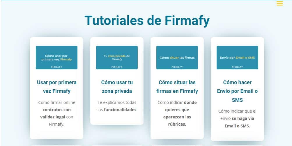 Así es tu zona privada de Firmafy