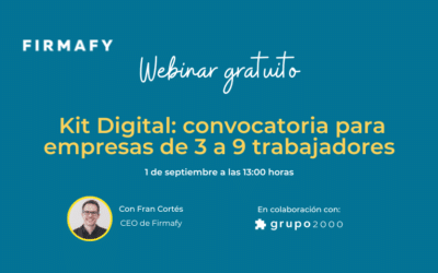 Webinar Kit Digital: convocatoria para empresas de 3 a 9 trabajadores