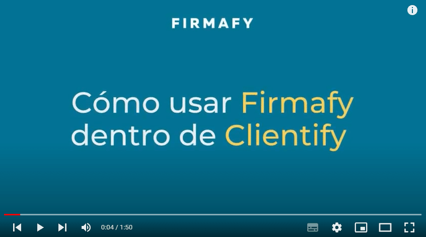 Cómo usar la firma electrónica de Firmafy dentro de Clientify