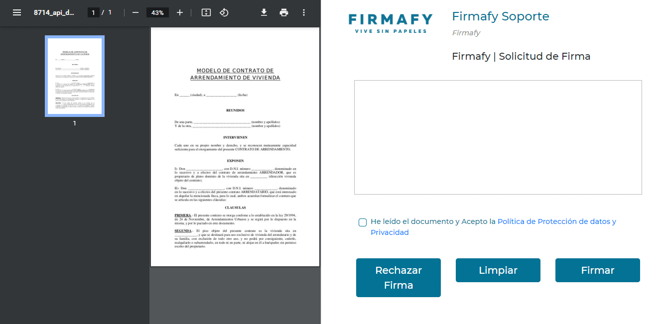 Así funciona la firma presencial de Firmafy