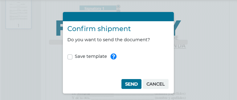 Confirm shipment