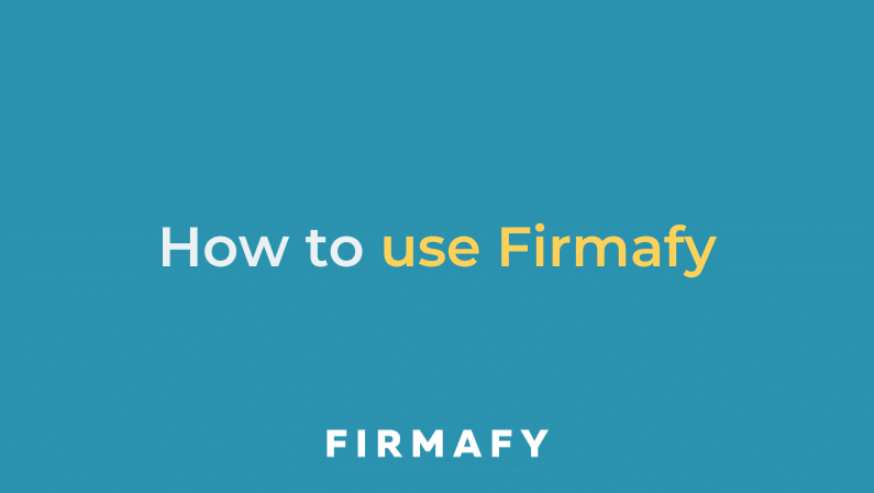 How to use Firmafy for the first time?
