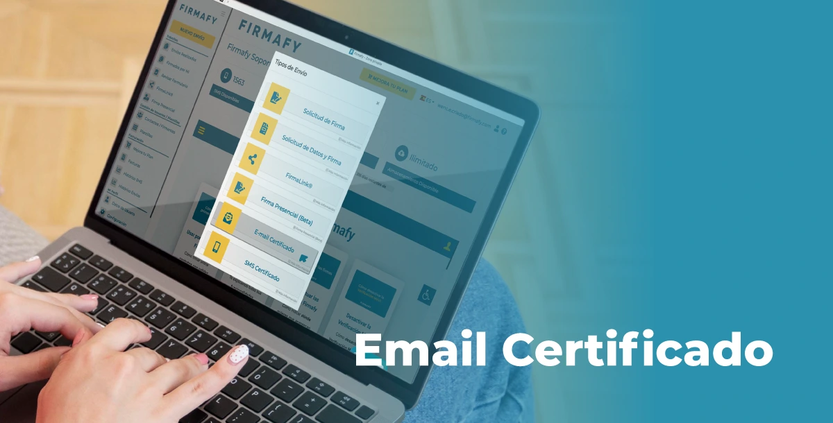 firmafy-email-certificado-panel โPanel de Firmafy con opciรณn Email<br />
Certificadoโ<br />
.